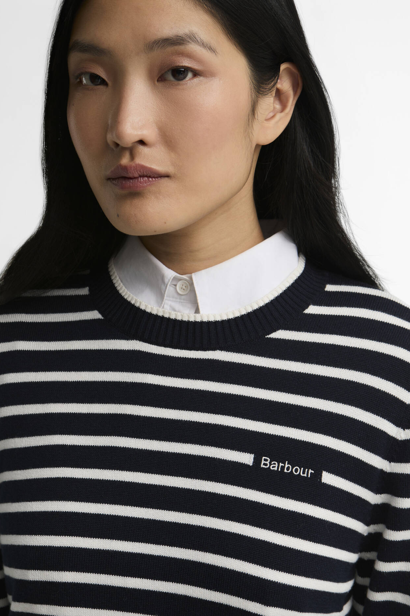 Barbour Emmy Knitted Jumper LKN1829 Darky Navy Stripe
