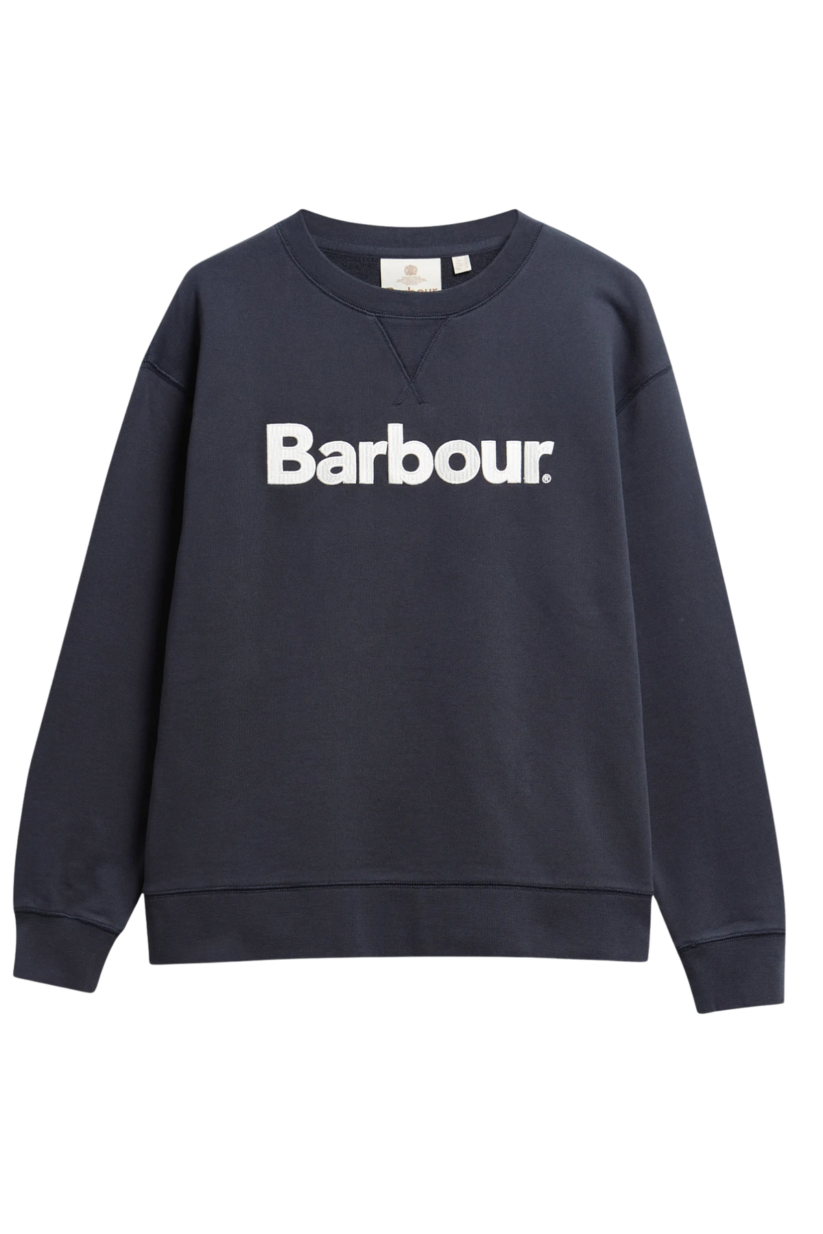 Barbour Hartland Logo Dark Navy Sweatshirt by Barbour Shop Barbour at Dotique