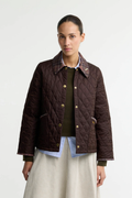 Barbour Icons Tartan Collar Cropped Liddesdale Quilted Jacket Rustic/Muted LQU1934