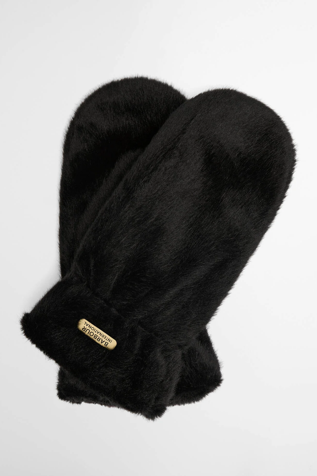 Barbour International Cyrus Faux Fur Mitts Black LGL0152