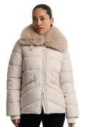 Barbour International Cyrus Puffer Jacket Moonbeam LQU1938