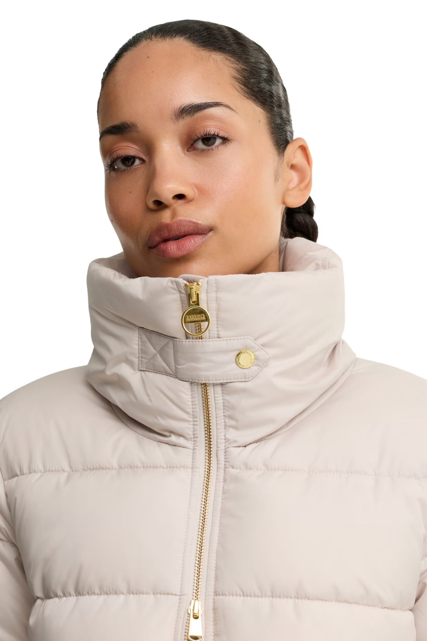 Barbour International Cyrus Puffer Jacket Moonbeam LQU1938