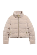 Barbour International Halina Faux Velvet Puffer Jacket Nutmeg LQU1918