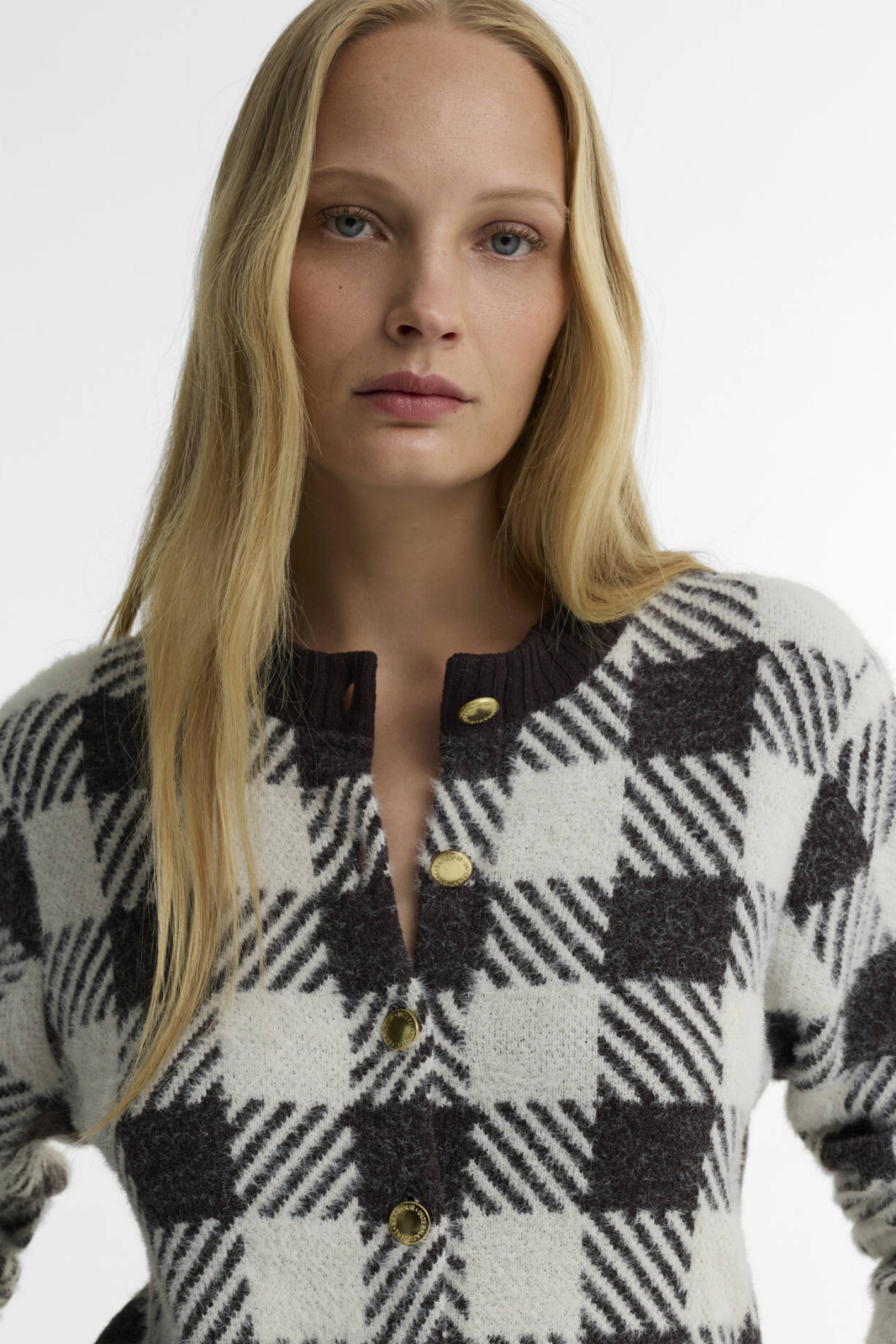 Barbour International Halina Knitted Cardigan Truffle Multi LKN1855