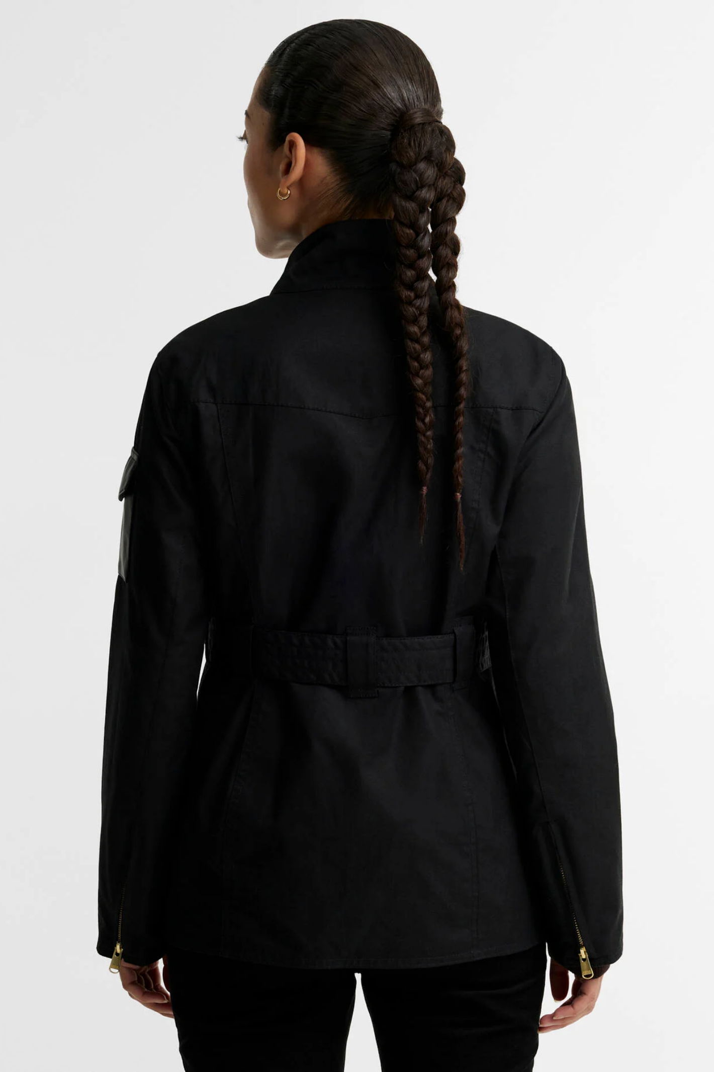 Barbour International International Heritage Wax Jacket Black/Northumberland Check LWX1556
