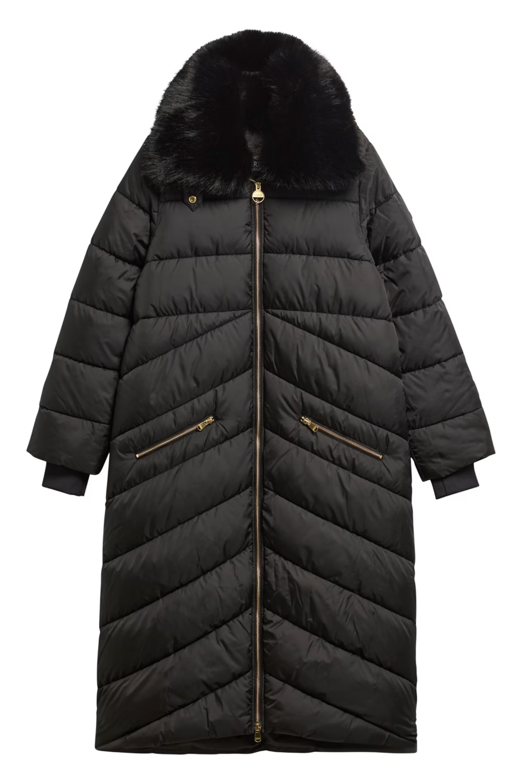 Barbour International Longline Cyrus Puffer Jacket LQU1916 Black