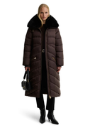 Barbour International Longline Cyrus Puffer Jacket LQU1916 Truffle
