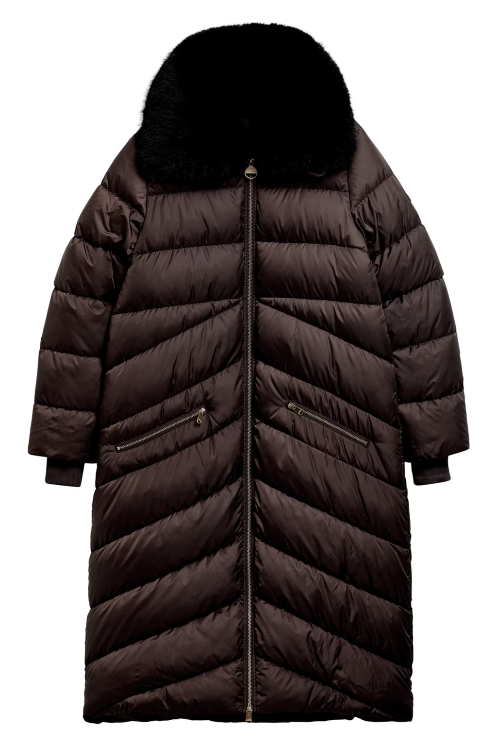 Barbour International Longline Cyrus Puffer Jacket LQU1916 Truffle
