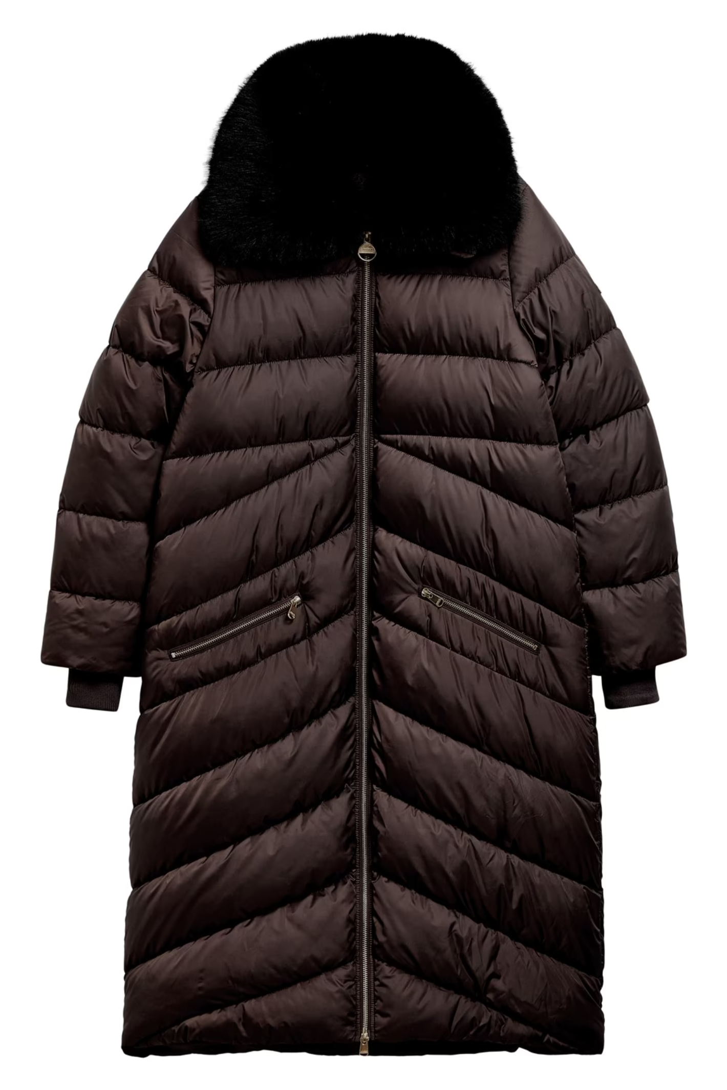 Barbour International Longline Cyrus Puffer Jacket LQU1916 Truffle