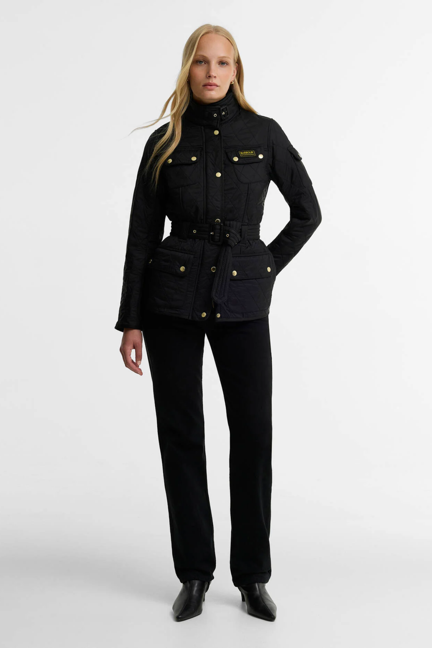 Barbour International Polarquilt Quilted Jacket Black/Black LQU0030
