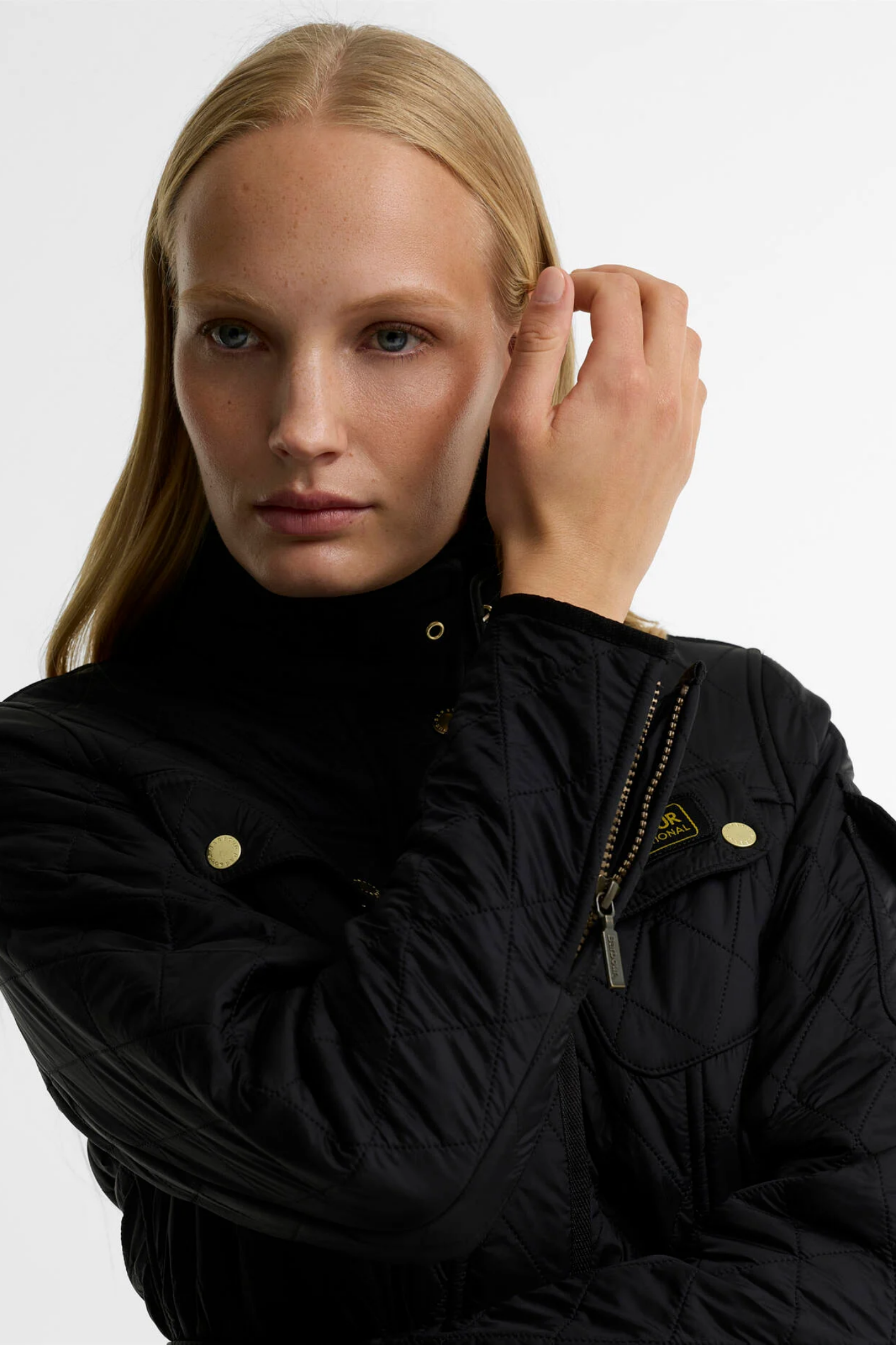 Barbour International Polarquilt Quilted Jacket Black/Black LQU0030