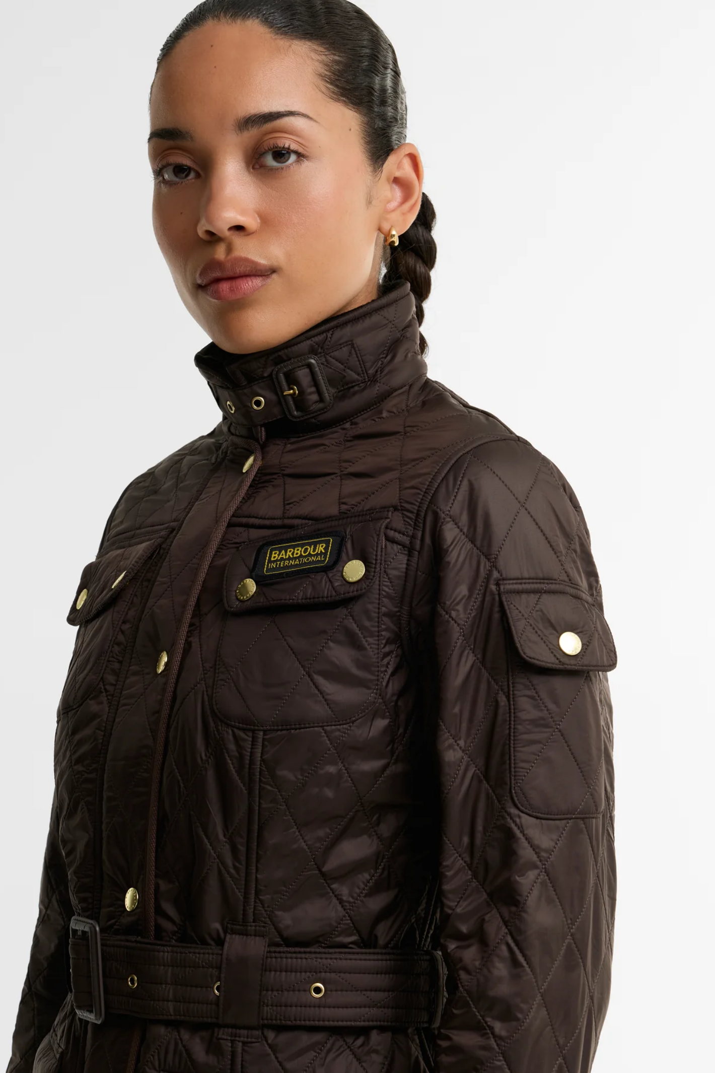 Barbour International Polarquilt Quilted Jacket Truffle LQU0030