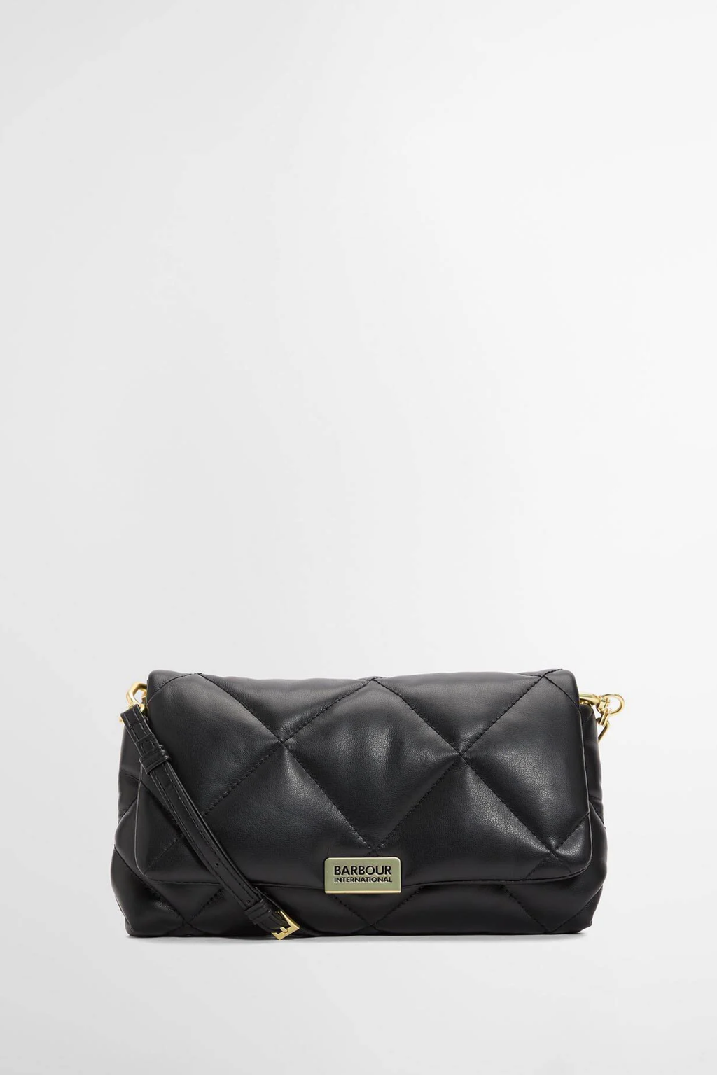 Barbour International Soft Quilt Crossbody Black Bag LBA0580