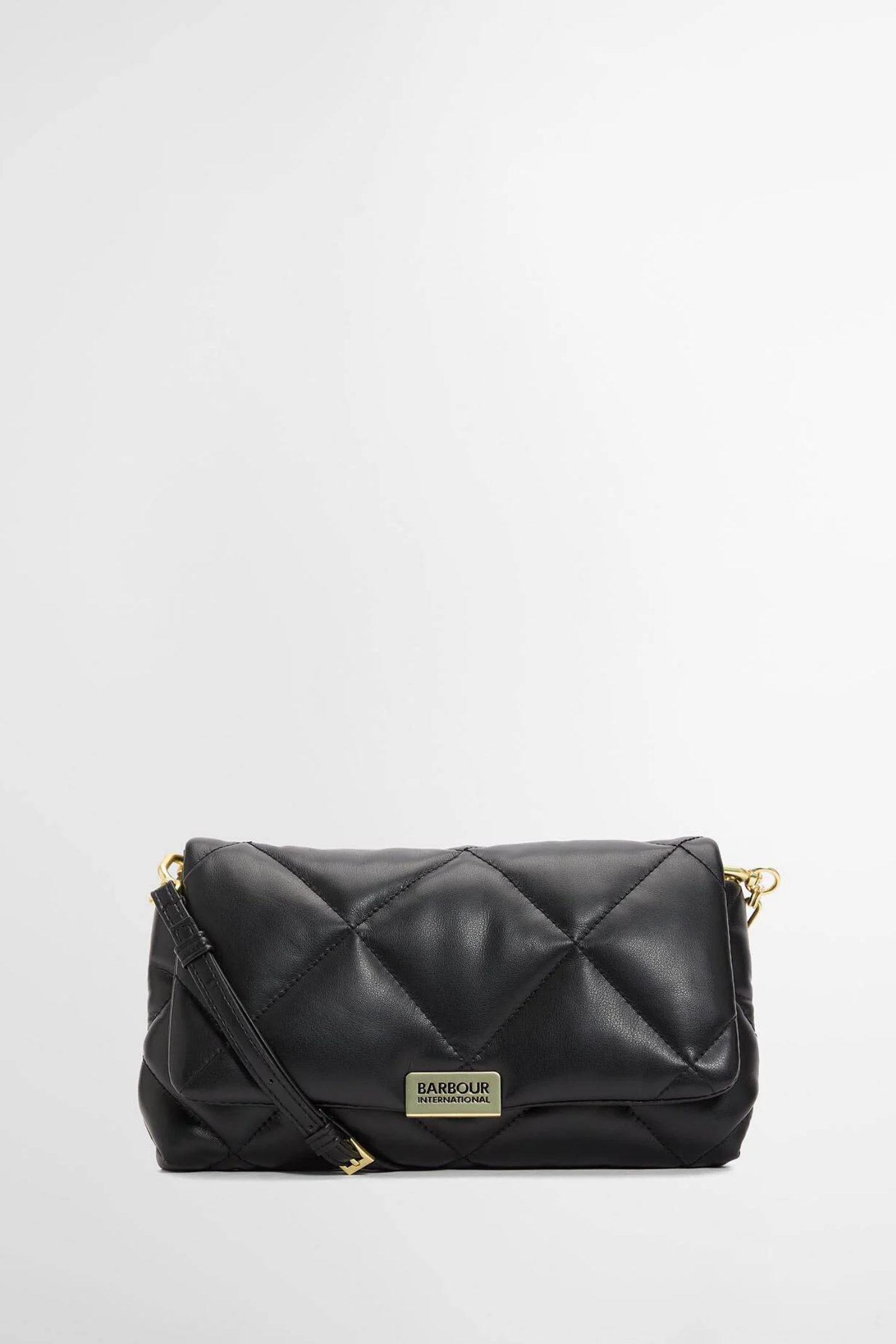 Barbour International Soft Quilt Crossbody Black Bag LBA0580