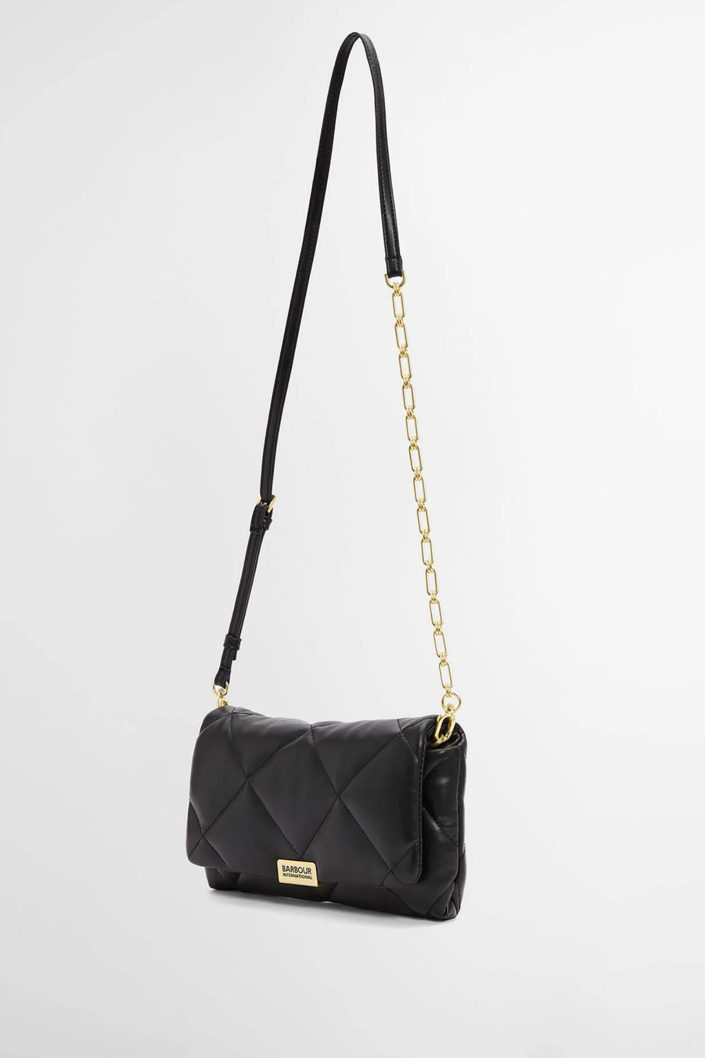 Barbour International Soft Quilt Crossbody Black Bag LBA0580