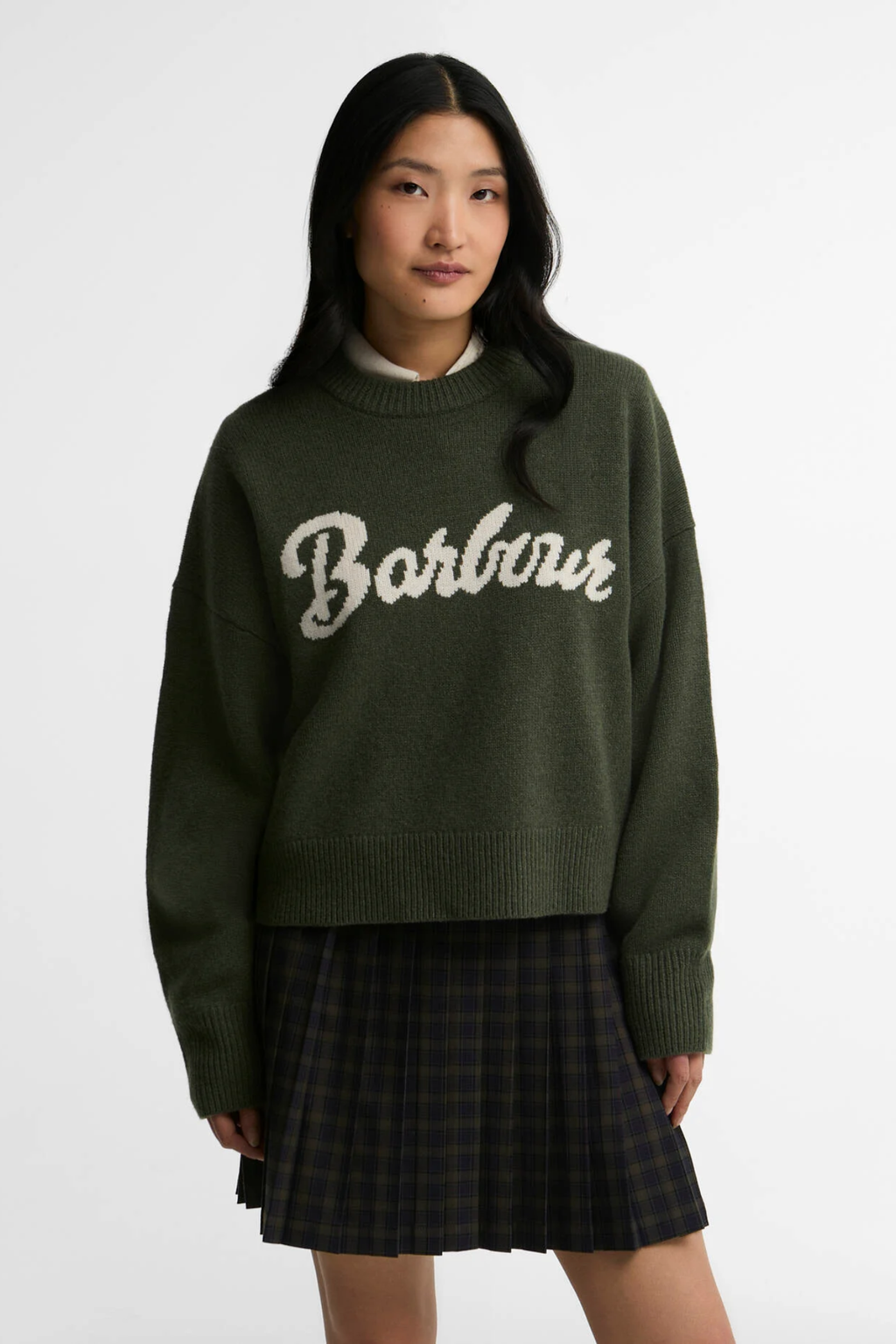 Barbour Ivybridge Knitted Jumper Olive LKN1792
