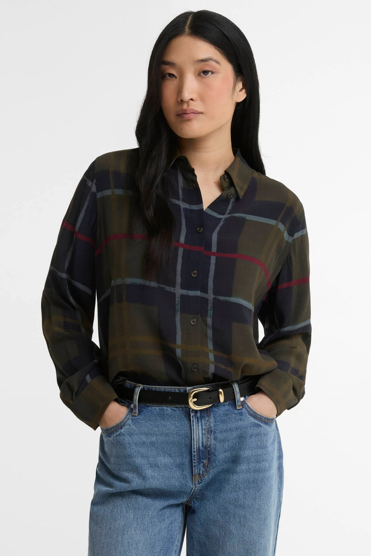 Barbour Kirklees Relaxed Shirt Shadow Classic Tartan LSH1769TN43
