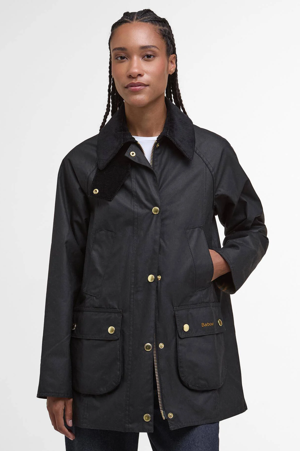 Barbour Modern Beadnell Wax Jacket Black/Classic LWX1402