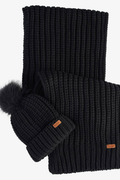 Barbour Saltburn Beanie & Scarf Gift Set Black LGS0023