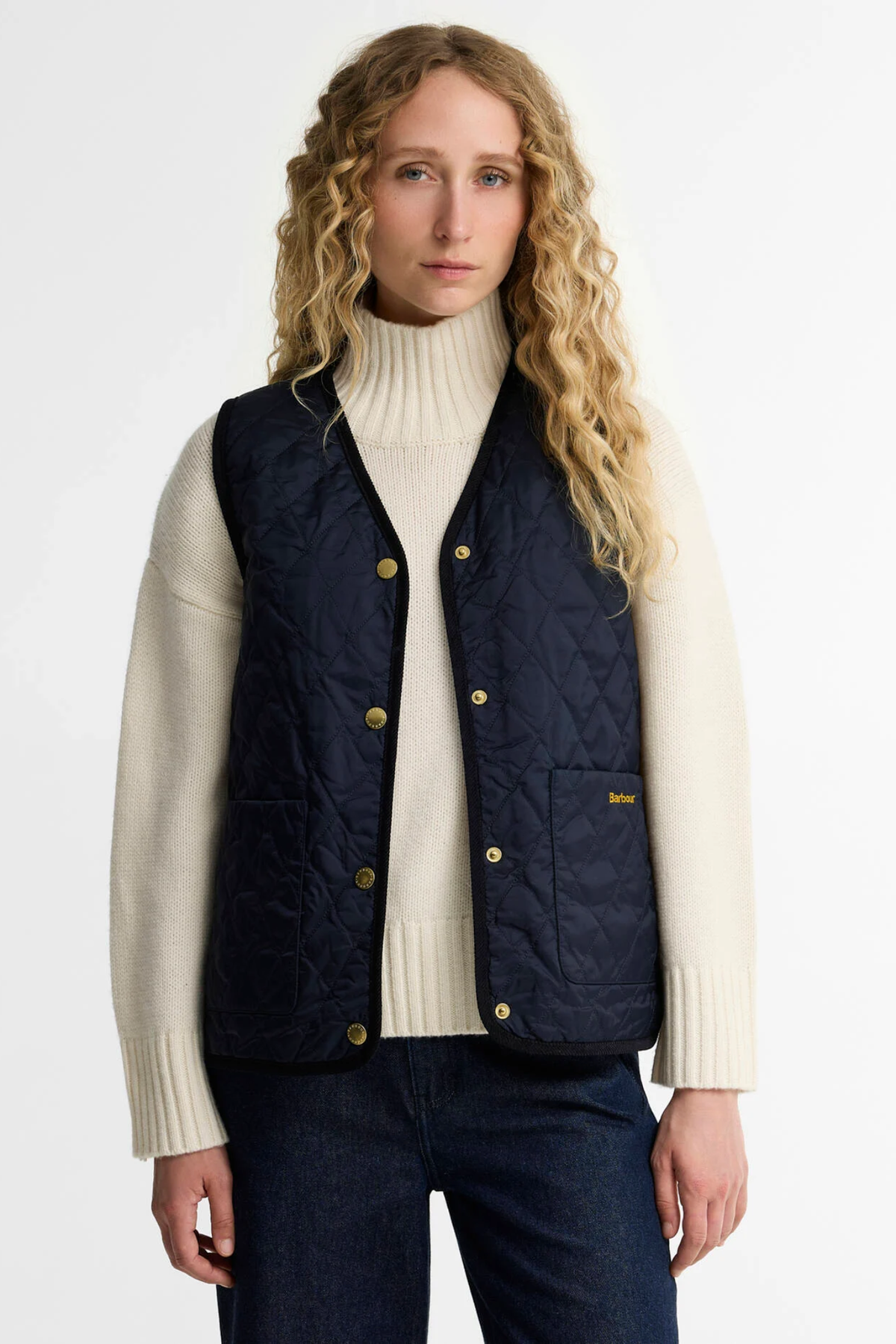 Barbour Tartan Reimagined Icons Reversible Tartan Quilted Liner Dark Navy/Birchwood LLI0031