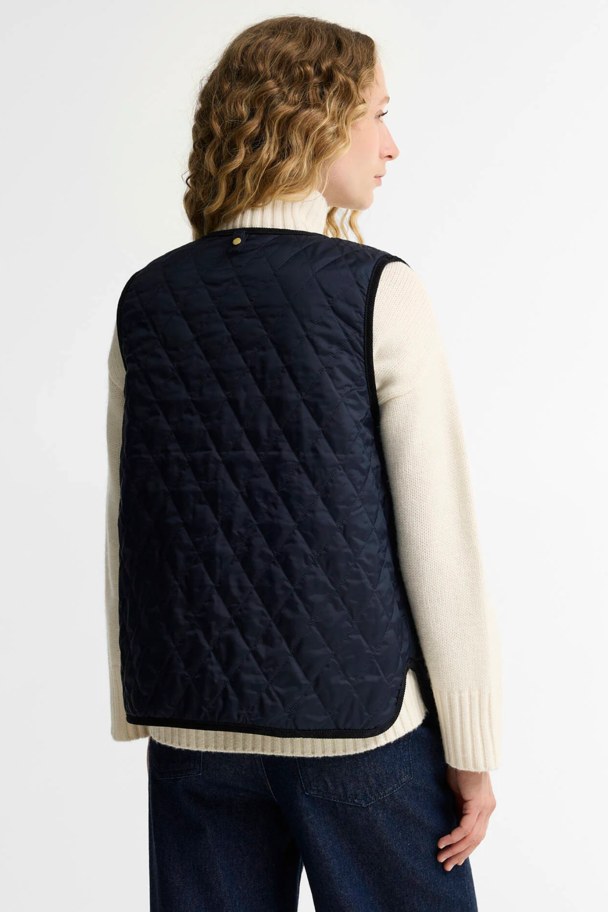 Barbour Tartan Reimagined Icons Reversible Tartan Quilted Liner Dark Navy/Birchwood LLI0031