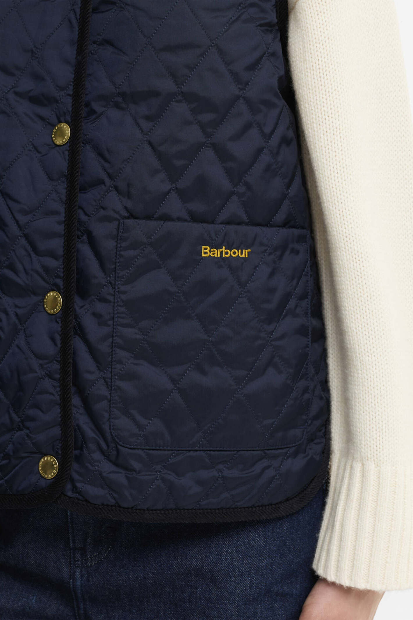 Barbour Tartan Reimagined Icons Reversible Tartan Quilted Liner Dark Navy/Birchwood LLI0031