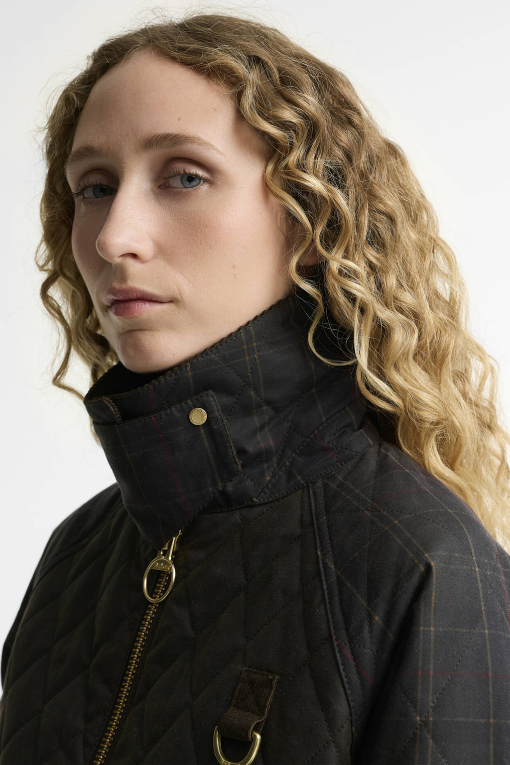 Barbour Tartan Reimagined Icons Tartan Quilted Spey Wax Jacket Olive/Classic LWX1597