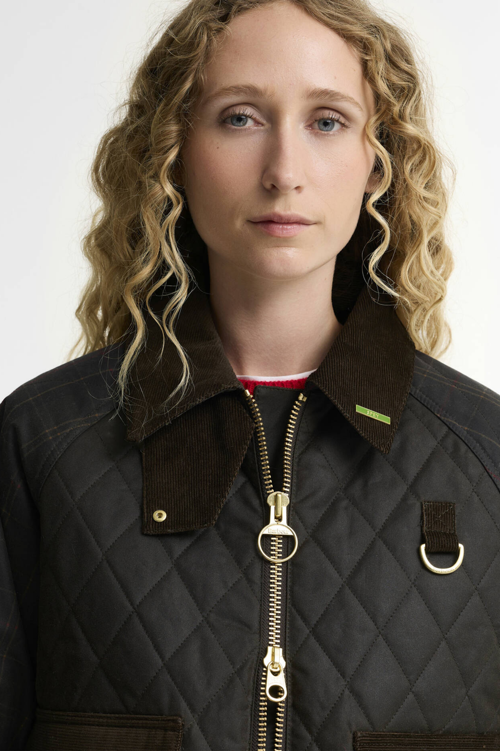 Barbour Tartan Reimagined Icons Tartan Quilted Spey Wax Jacket Olive/Classic LWX1597
