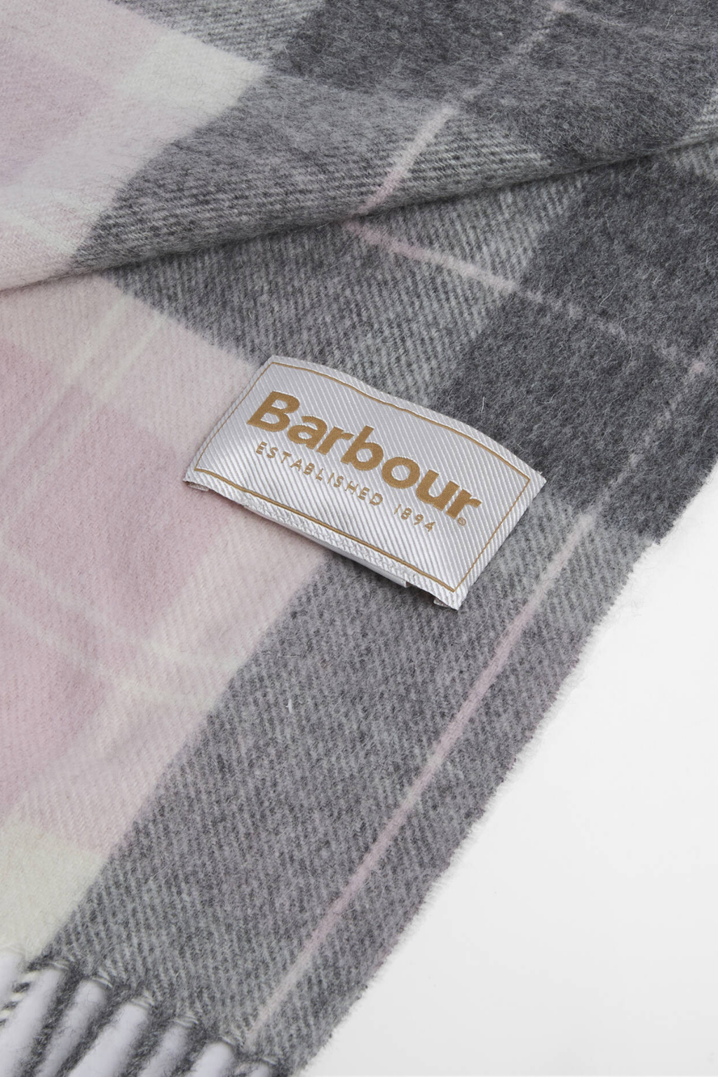 Barbour Tartan Scarf Pink/Grey Tartan LSC0129