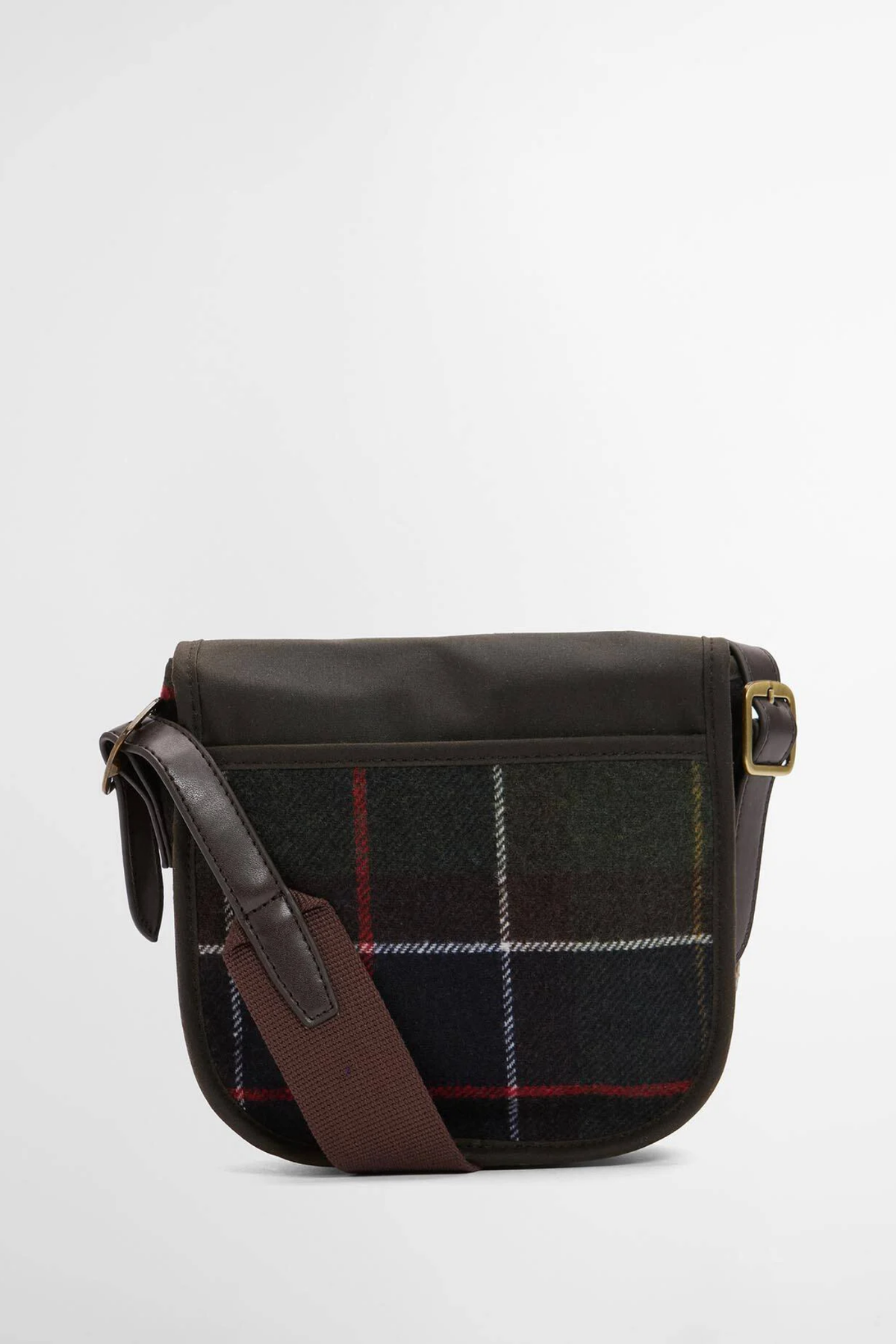 Barbour Whitley Crossbody Bag Clasic Navy plaid bag with leather trim Shop Barbour at Dotique