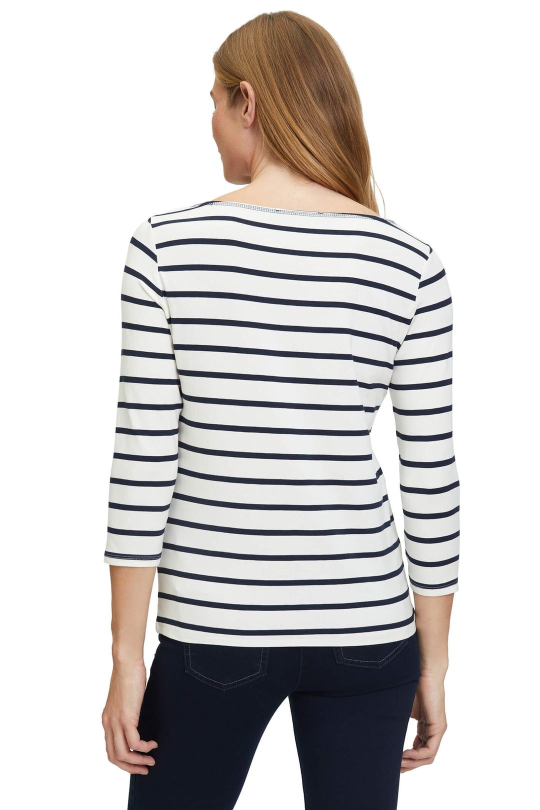 Betty Barclay 2848 2112 1883 Cream Navy Striped Breton Style Top - Dotique Chesterfield