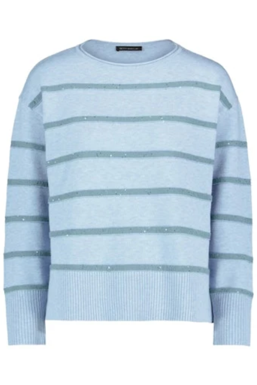 Betty Barclay 5494/2033 Knitted Jumper with Sequin Detailing Blue Shop Betty Barclay at Dotique