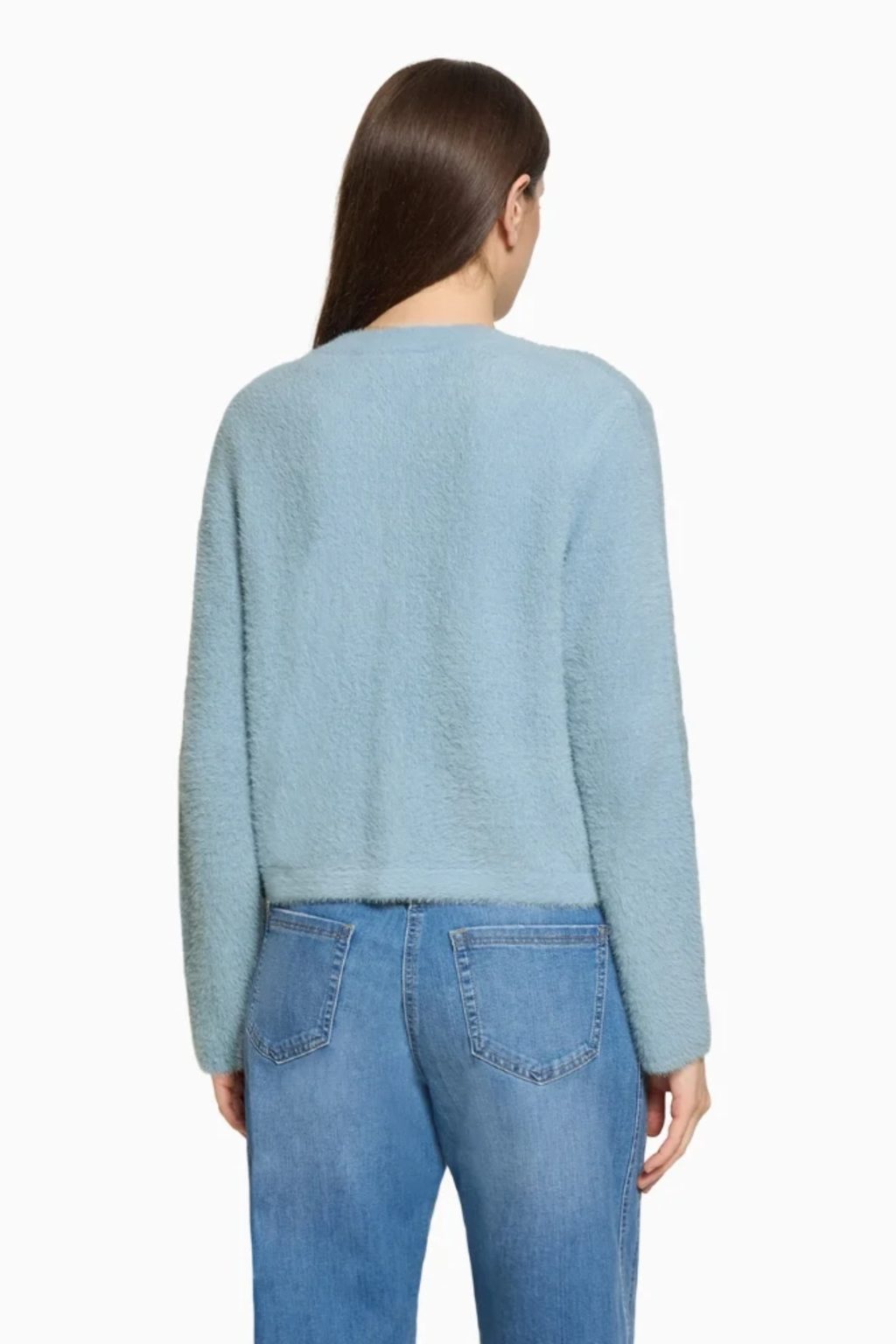 Betty Barclay 5496/2034 Knitted Jacket with Front Pockets Sky Blue