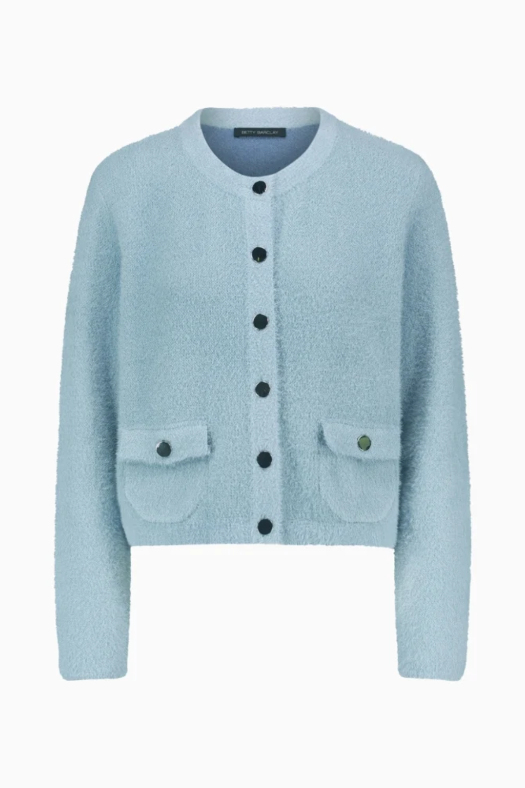Betty Barclay 5496/2034 Knitted Jacket with Front Pockets Sky Blue
