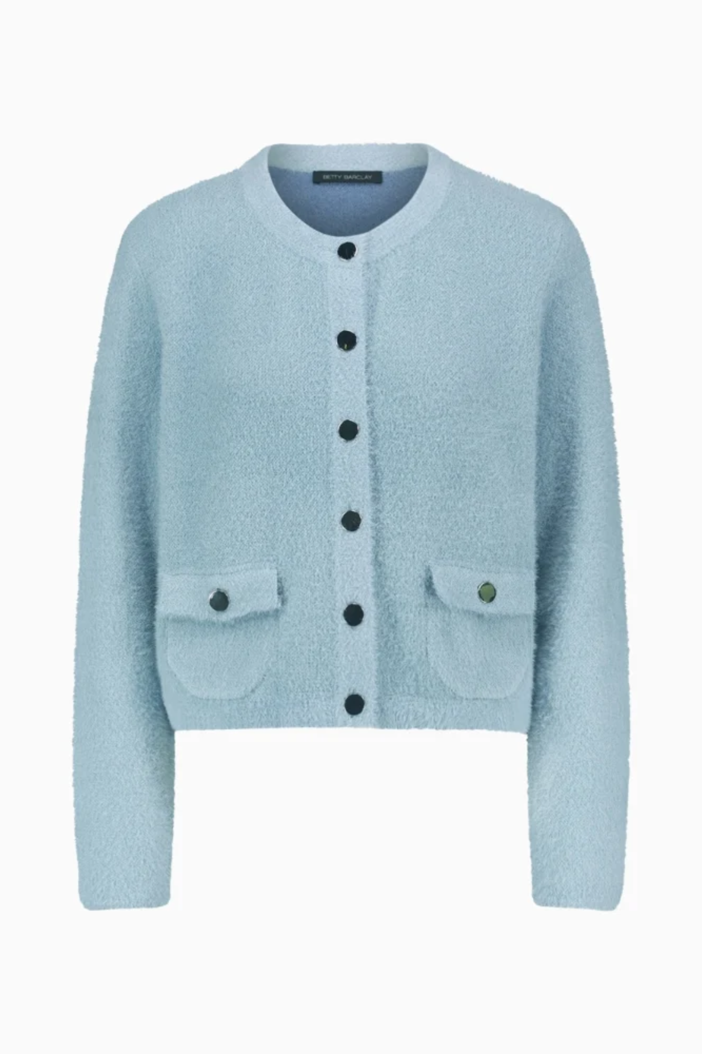 Betty Barclay 5496/2034 Knitted Jacket with Front Pockets Sky Blue