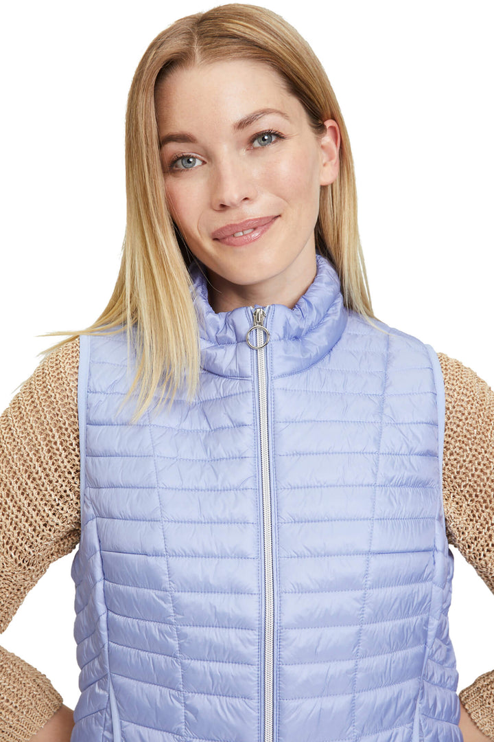 Betty Barclay 7195 1902 8002 Lavender Blue Padded Gilet - Dotique Chesterfield