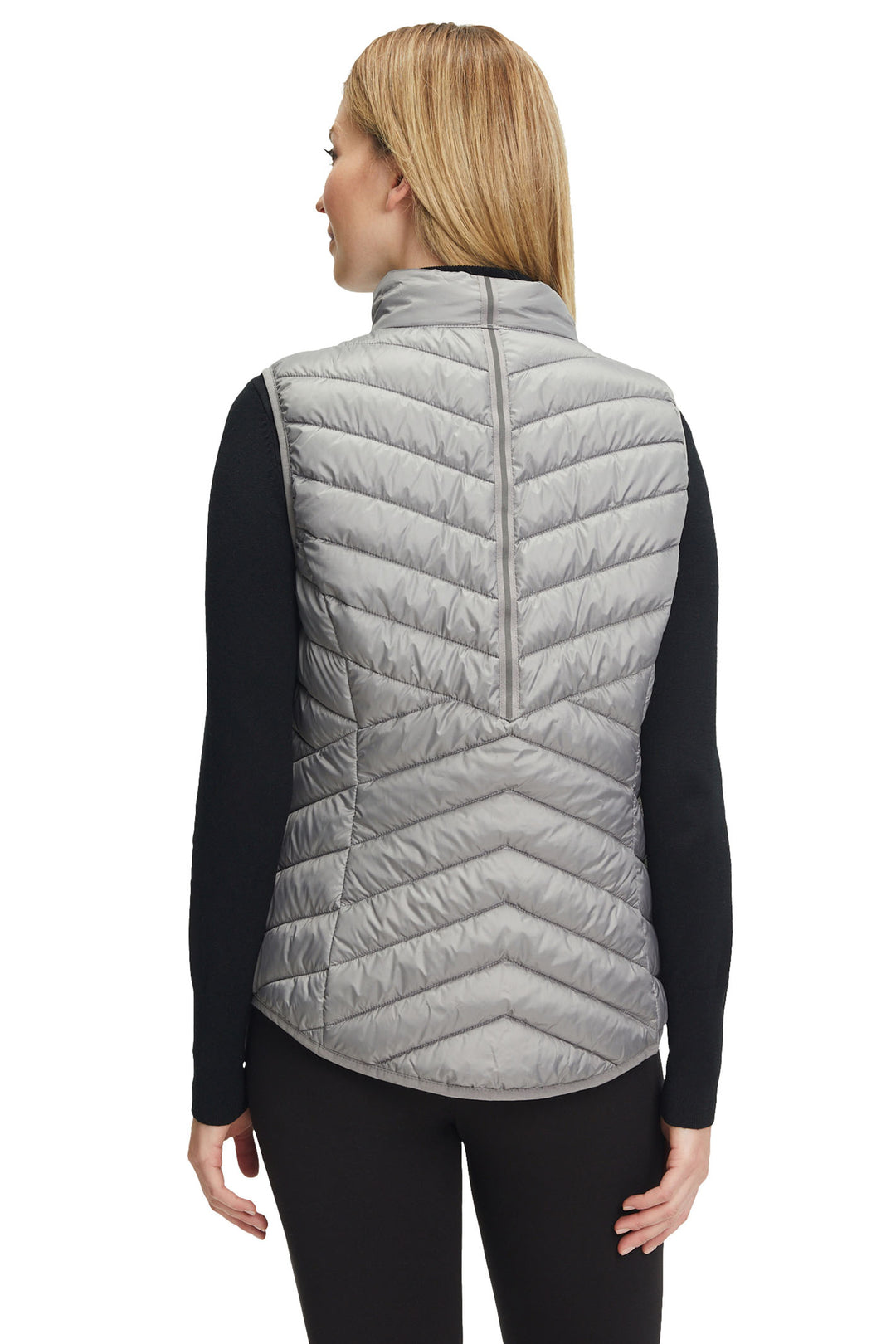Betty Barclay 75322908 9156 Grey Light Weight Short Padded Gilet - Dotique Chesterfield
