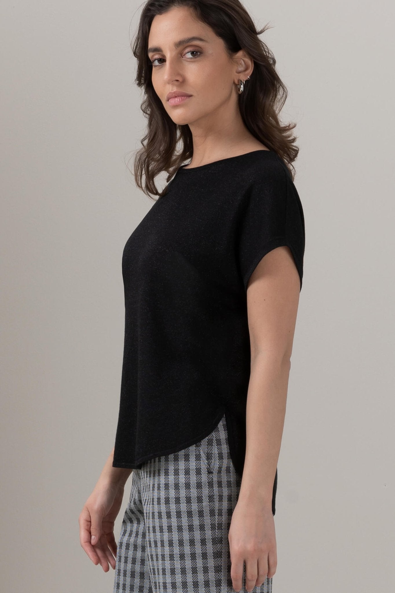 Bianca 28015 Black Sparkle Top - Dotique