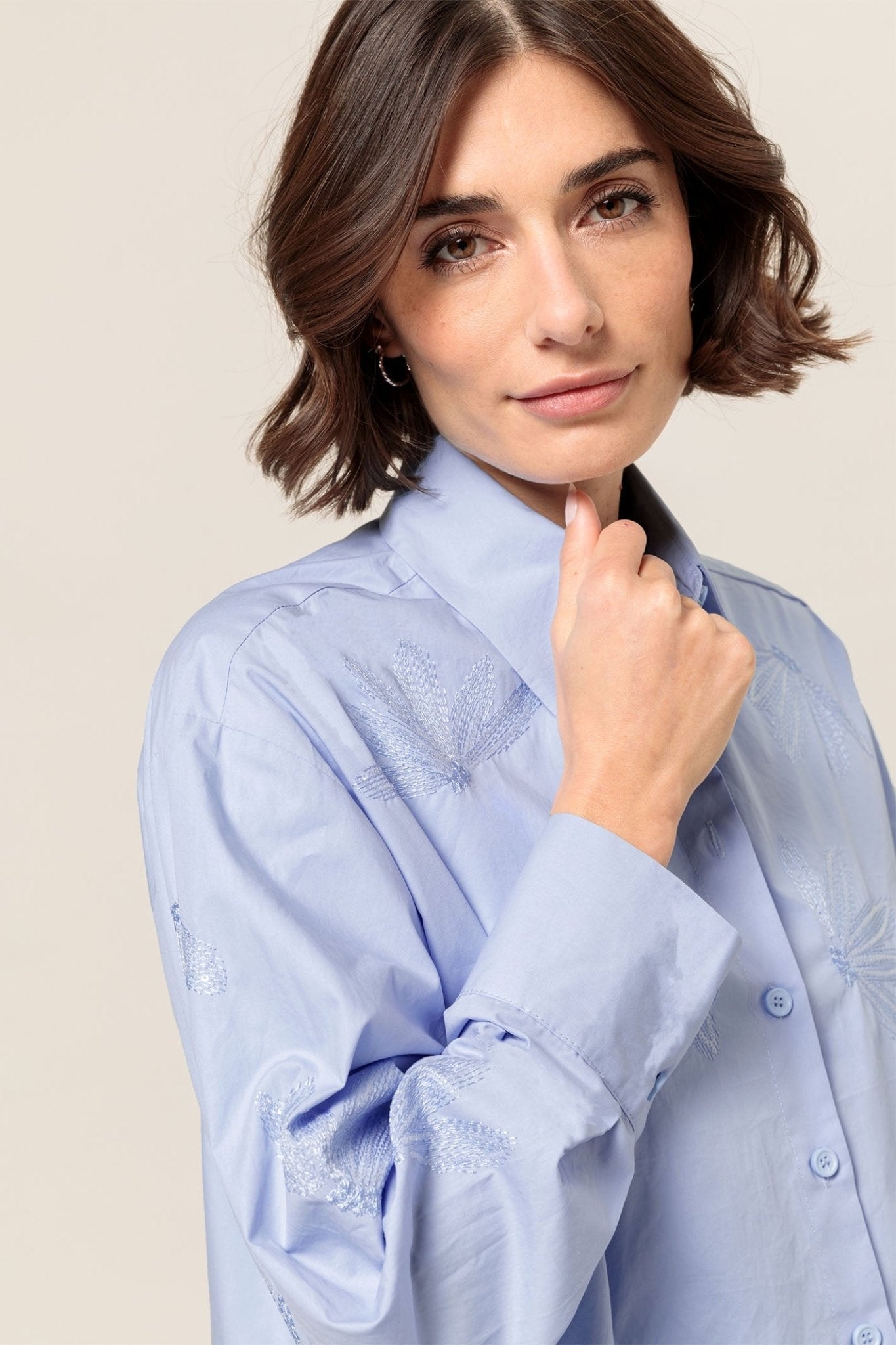 Bianca 45200 Blue Mix Anina Blouse - Dotique
