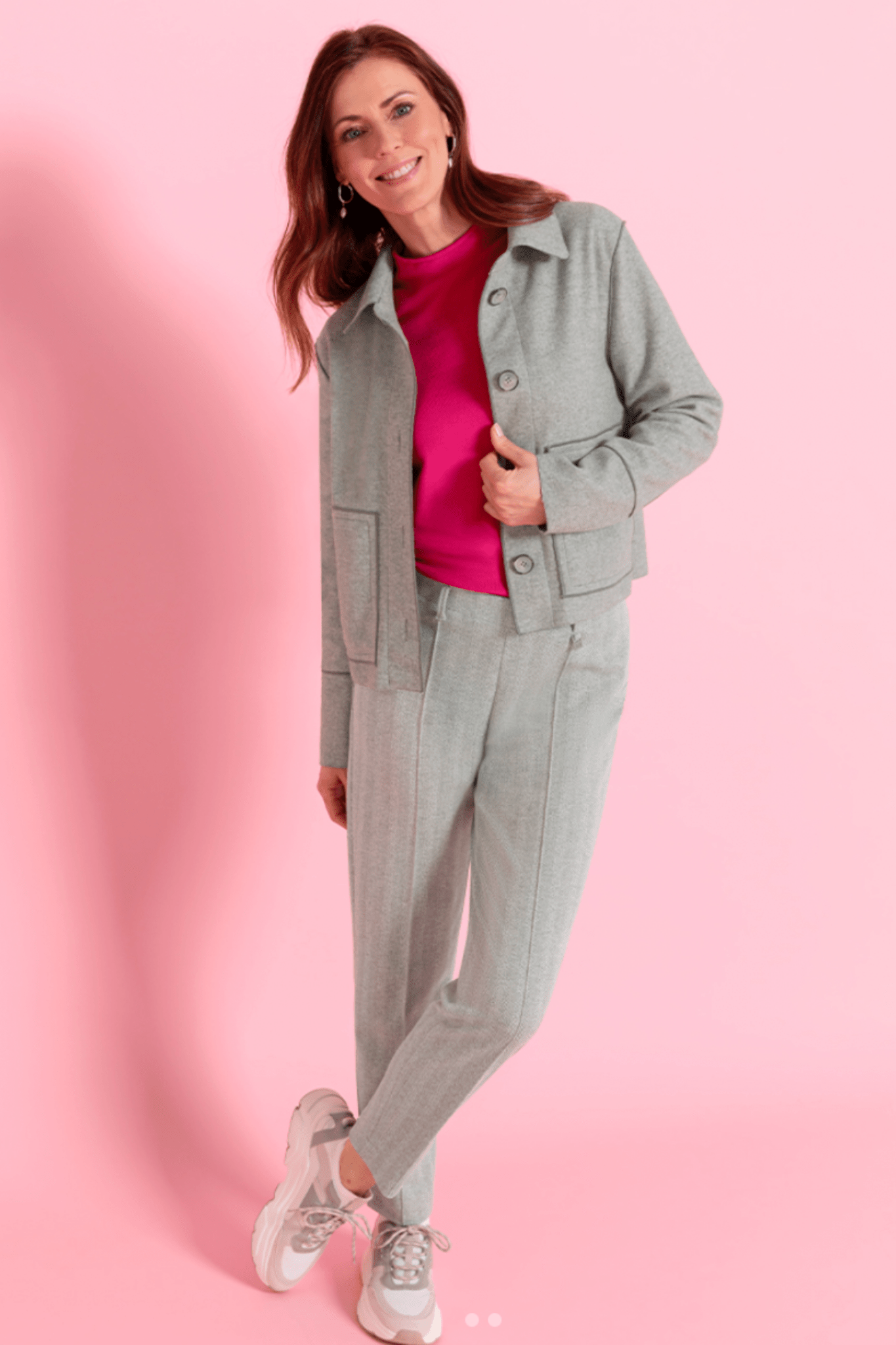 Bianca 60023 Denver Iron Melange Trousers - Dotique - Bianca