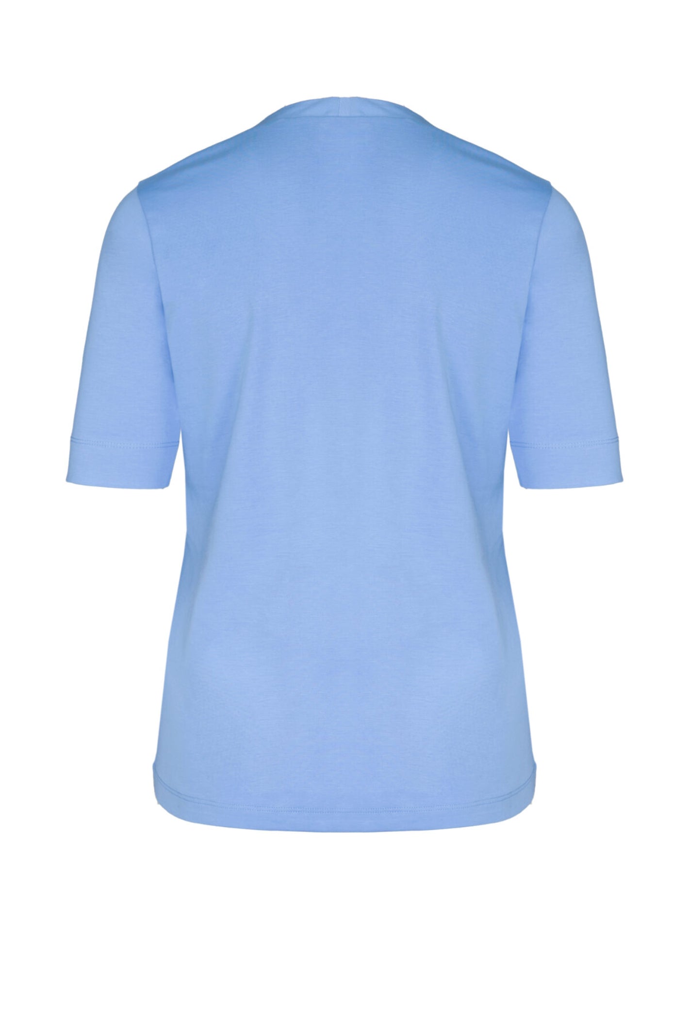 Back view of Bianca 76004 Edira V-Neck T-Shirt Lake Blue by bianca, shop bianca collection at Dotique