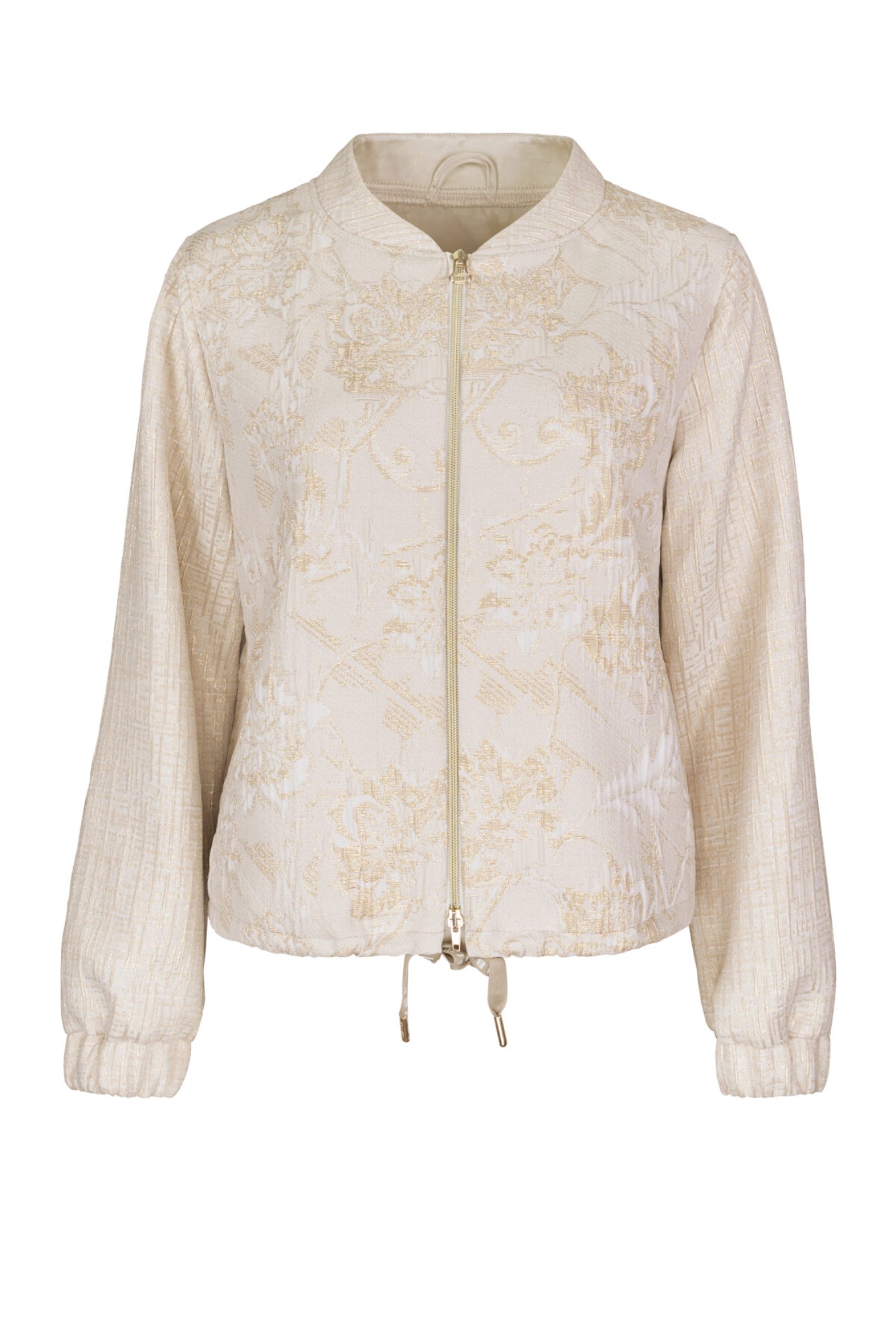 Front view of Bianca 74032 Rachel Textured Jacket Beige Mix by bianca, shop bianca collection at Dotique
