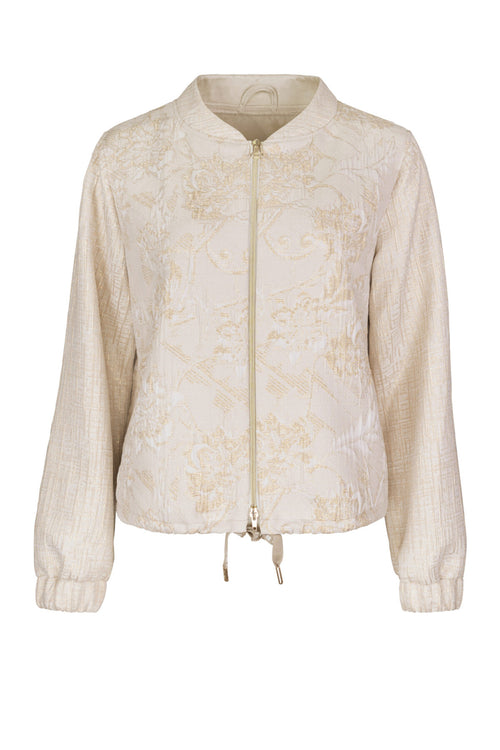 Front view of Bianca 74032 Rachel Textured Jacket Beige Mix by bianca, shop bianca collection at Dotique