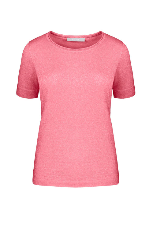Front view of Bianca 78029 Rabea Fine Knit Top Dark Tulip by bianca, shop bianca at Dotique in vibrant pink tone