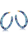Big Metal 3061 Emma Resin Statement Cut Out Hoop Earrings - Dotique - Big Metal London