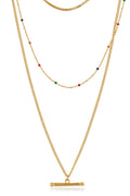 Big Metal 3129 Camille Long 3 Layered Necklace - Dotique - Big Metal London