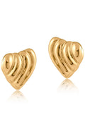 Big Metal 3221 Karelia Ripple Effect Stud Earrings - Dotique - Big Metal London
