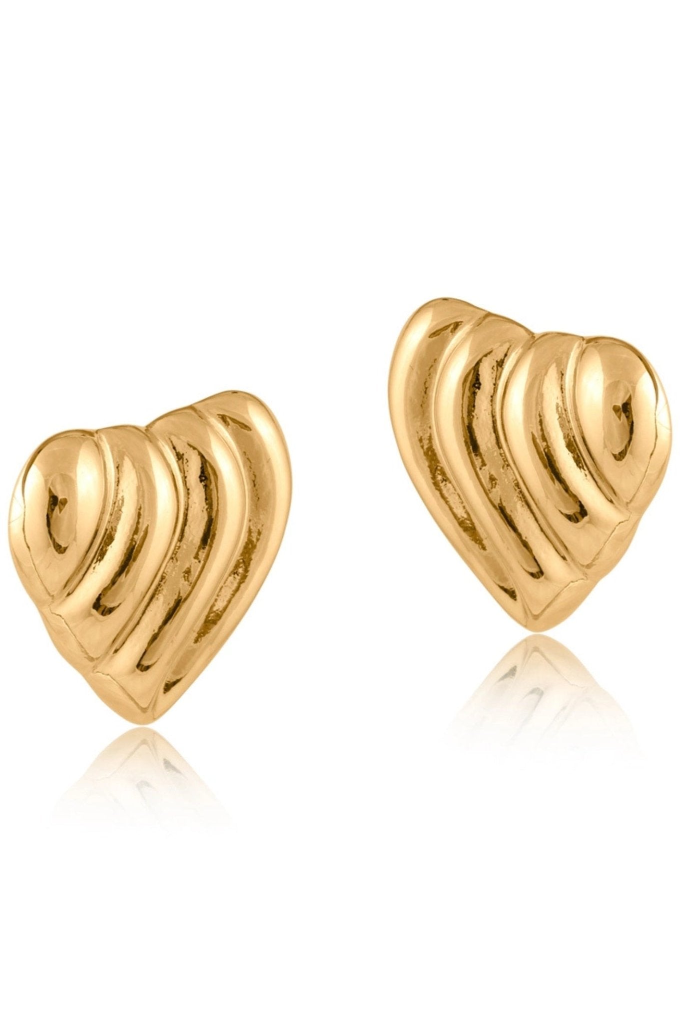 Big Metal 3221 Karelia Ripple Effect Stud Earrings - Dotique - Big Metal London