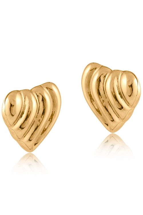 Big Metal 3221 Karelia Ripple Effect Stud Earrings - Dotique - Big Metal London