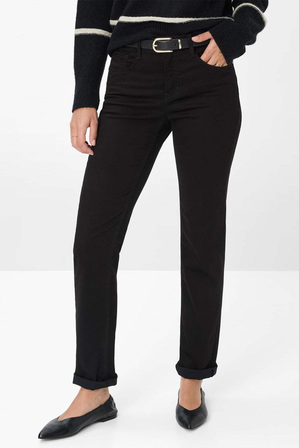 Brax 71 - 1707 02 Mary Five - Pocket Straight Leg Jeans Black Regular Fit - Dotique - Brax